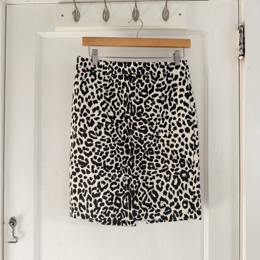 J.Crew Women's Leopard Print Cotton Skirt 0